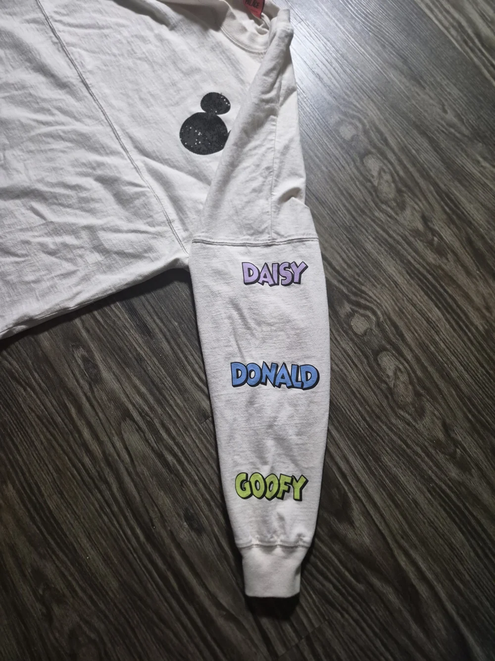 Shoe Palace Disney Mickey & Friends Long Sleeve T-Shirt White Black Size M